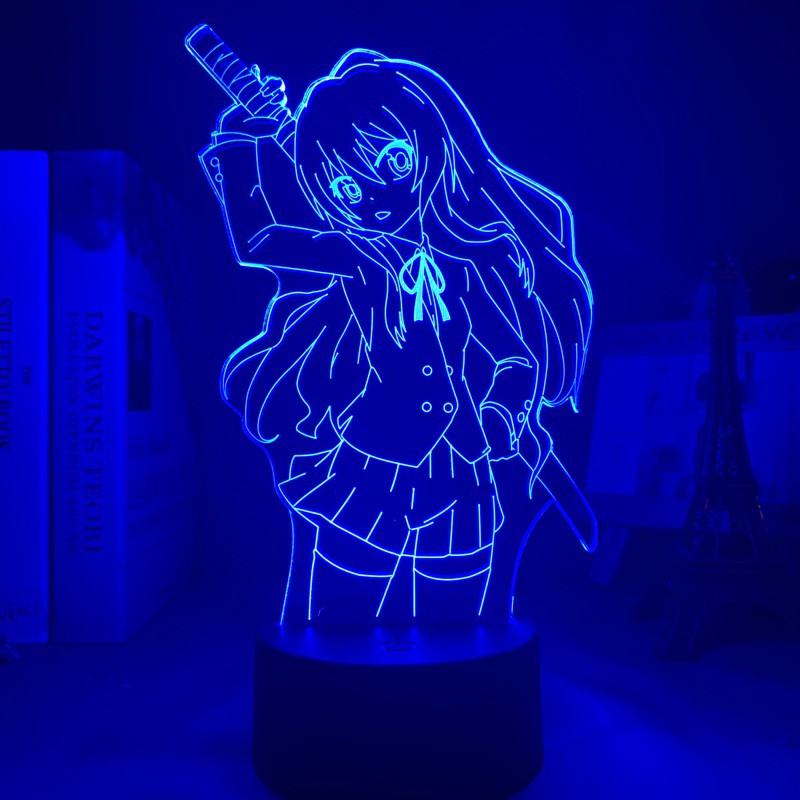 Đèn Led 3D theo chủ đề - Toradora  Aisaka Taiga Cho Trang Trí Phòng Ngủ  Nhiều Màu Sắc Nightlight Anime