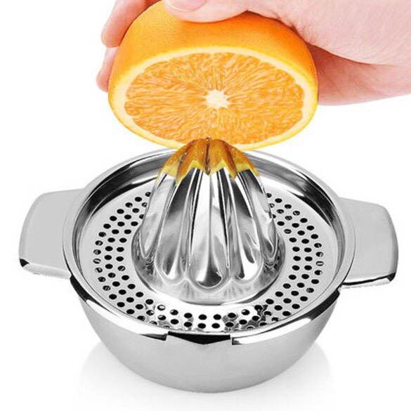 Dụng Cụ Vắt Cam, Chanh Inox Có Tay Cầm Thông Minh Tiện Dụng { H }