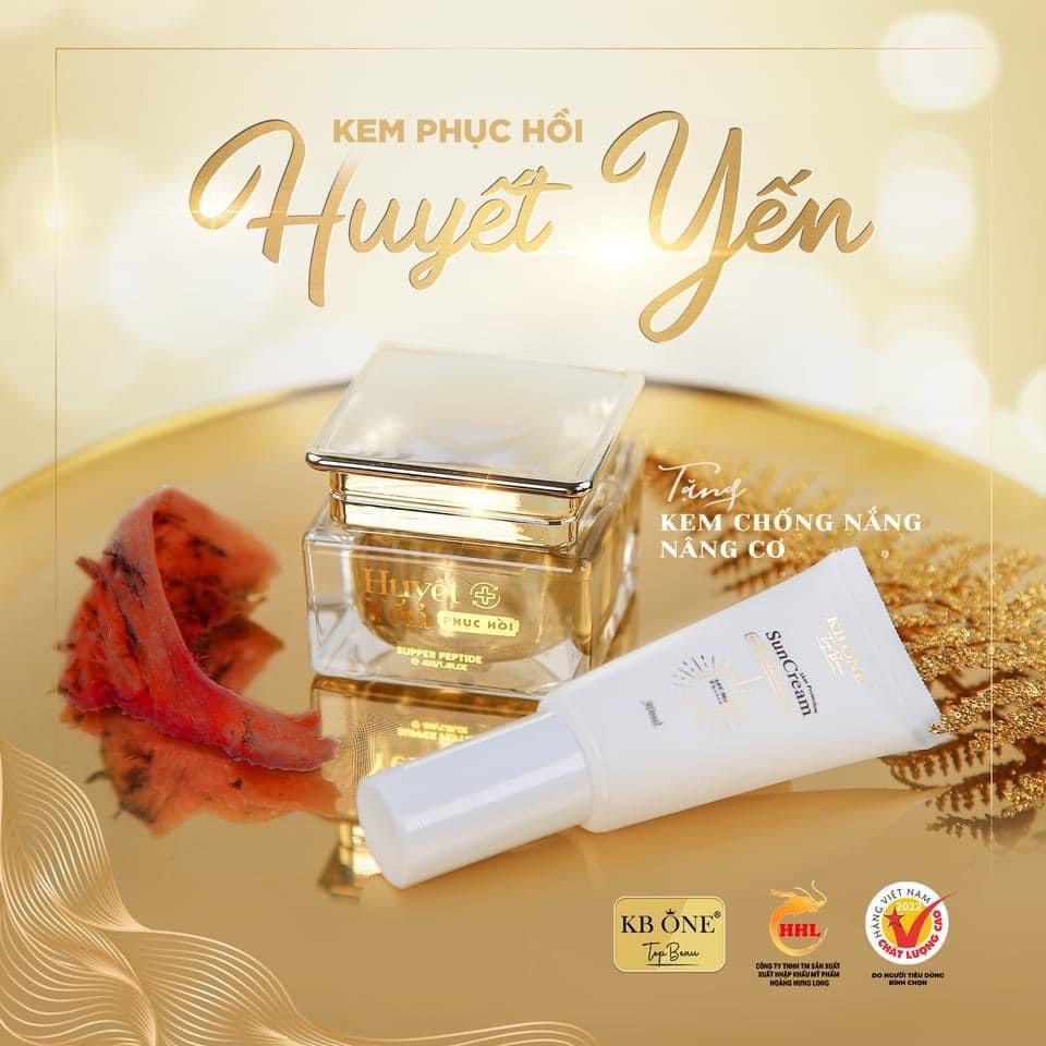 Kem Dưỡng Huyết Yến Phục Hồi - Kèm Chống Nắng Nâng Cơ KBONE TopBeau 40g