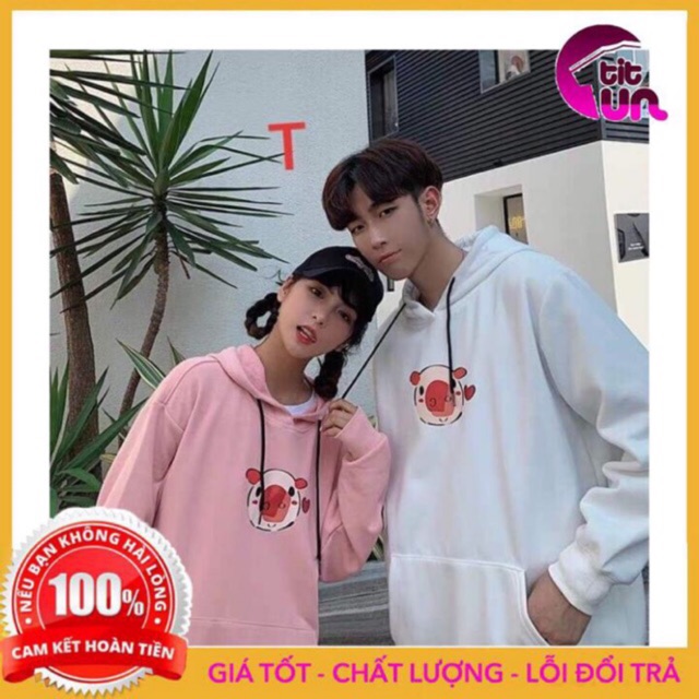 Áo Nỉ Bông Hoddie có mũ siêu cute cho nam nữ [ hàng có sẵn + video ảnh thật]