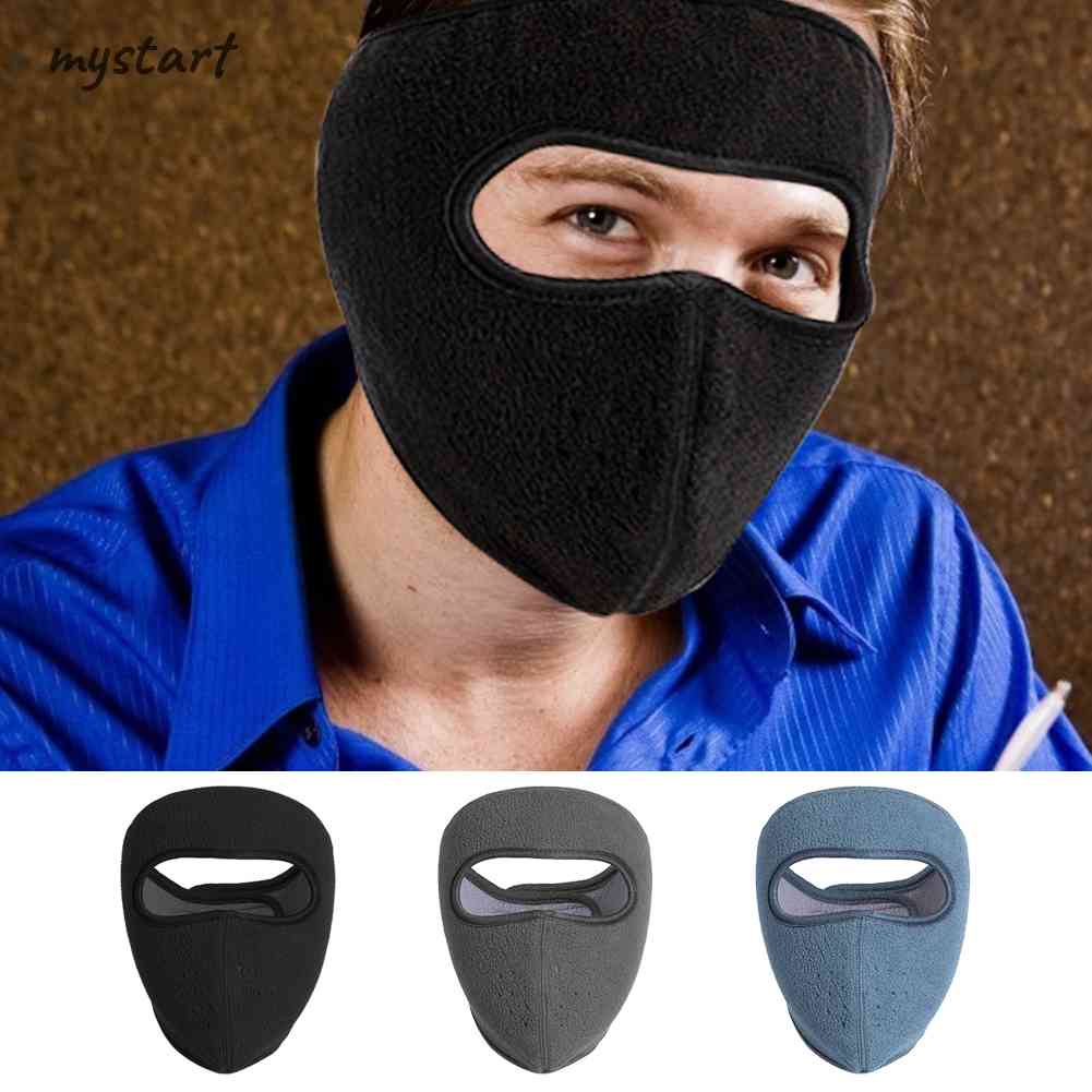 Mặt Nạ Che Phủ Toàn Diện Chống Gió Giữ Nhiệt Bằng Lông Cừu Phân Cực Dùng Khi Đạp Xe Ngoài Trời Vào