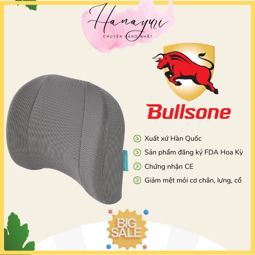 (SHOPEE GIẢM GIÁ) Đệm Lưng Cao Cấp Bullsone Dùng Cho Xe Hơi Ghế Văn Ph