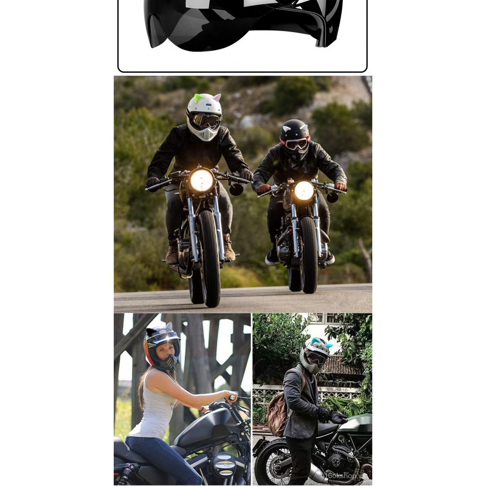 Phụ kiện tai thú gắn trang trí mũ bảo hiểm nhiều màu sắc