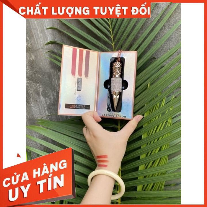 Son môi 3 màu AGAG dưỡng ẩm lâu trôi nội địa Trung