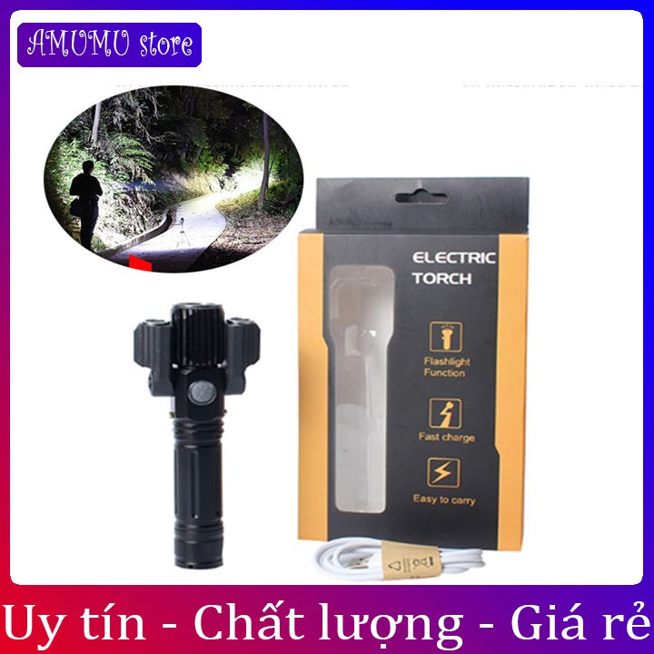 Đèn Pin Cầm Tay 3 Pha Siêu Sáng Xoay 360 Độ Tiện Dụng