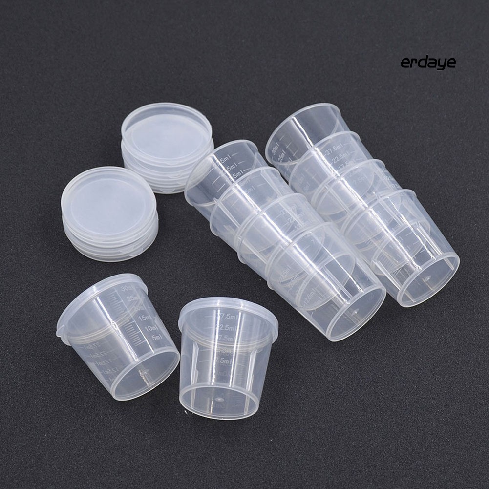 Bộ 10 Cốc Đong Bằng Nhựa 30ml Tiện Dụng