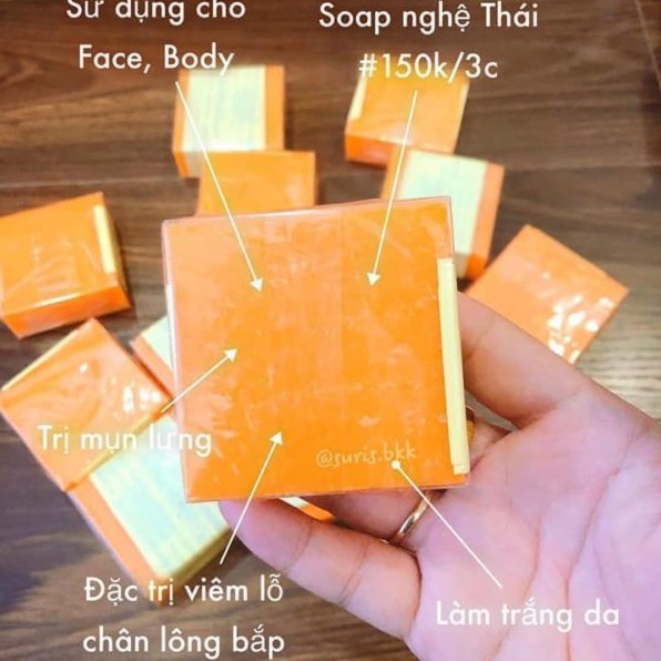 Xà Phòng Nghệ Cam Trắng Da Trị Mụn Thái Lan 50g