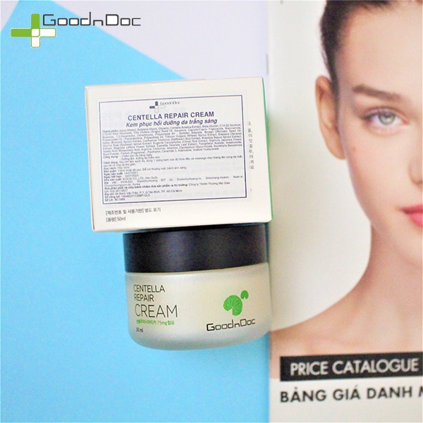 [NHẬP KHẨU-TEM PHỤ] Kem Dưỡng Rau Má GoodnDoc Centella Repair Cream Phục Hồi Da 50ml