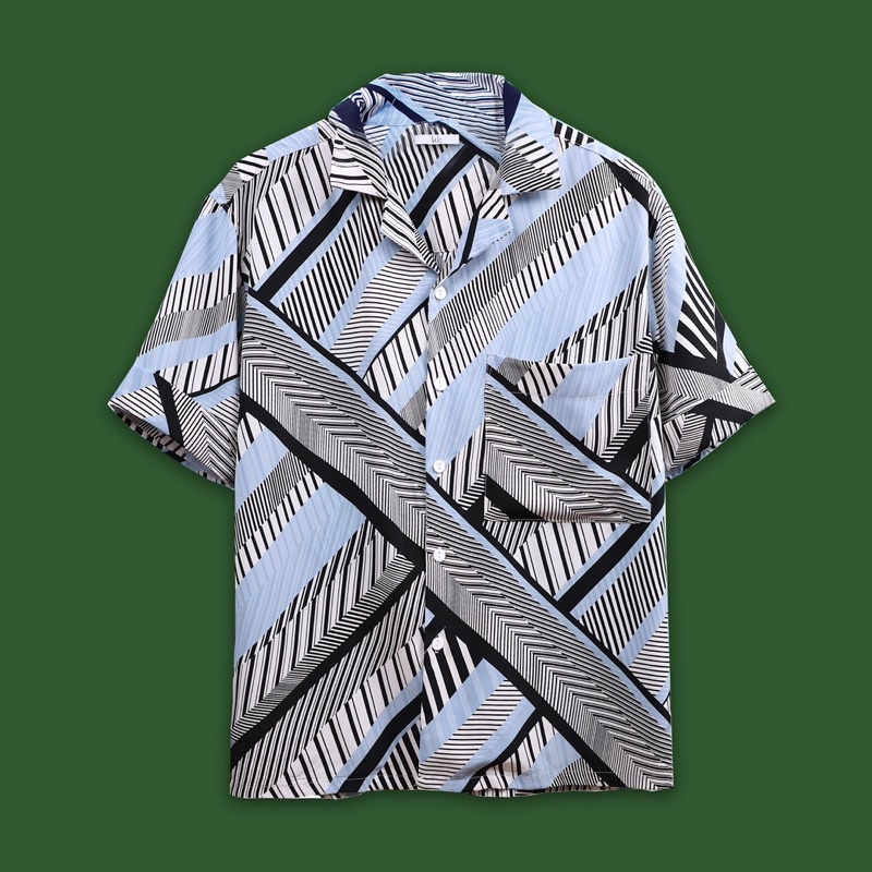 ASYMMETRIC STRIP SHIRT