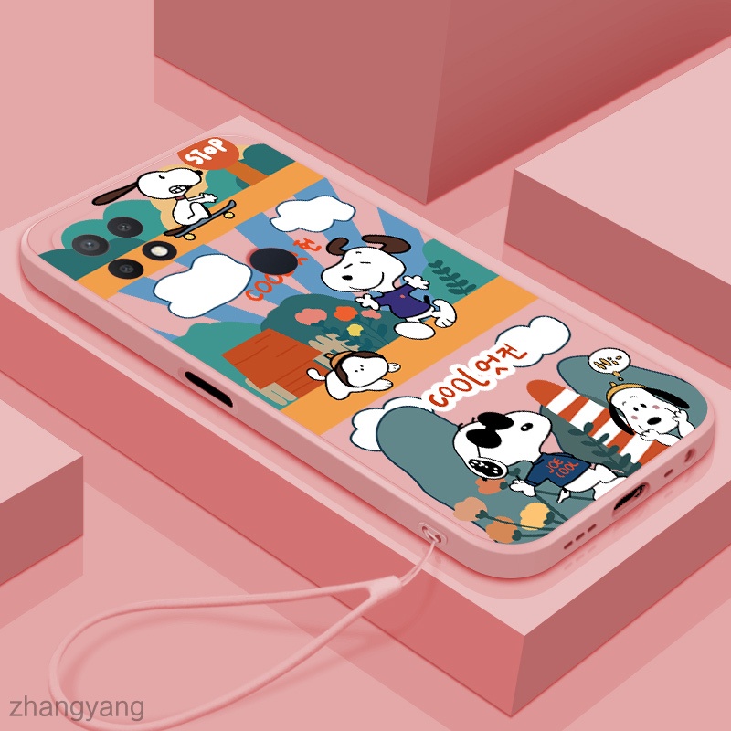 Ốp Điện Thoại Silicon In Hình Snoopy Dễ Thương Cho oppo a15s a15