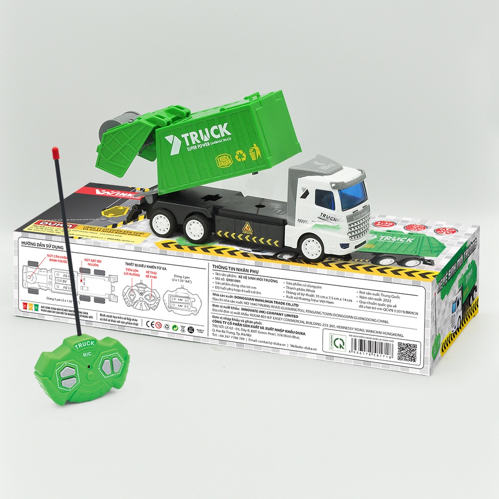 Xe Vệ Sinh Môi Trường - Điều Khiển Từ Xa, DK81091 Duka