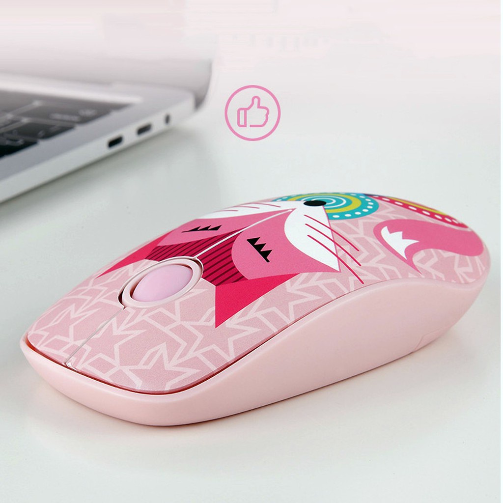 (Hàng Chính Hãng) Chuột Không Dây Họa Tiết Kute Forter V8 Slient Mouse