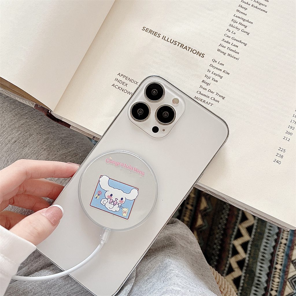 1 Vỏ Bảo Vệ Hộp Sạc Tai Nghe Không Dây Bằng TPU Mềm Họa Tiết Hoạt Hình Cho Magsafe Ins/iphone 11 13 12