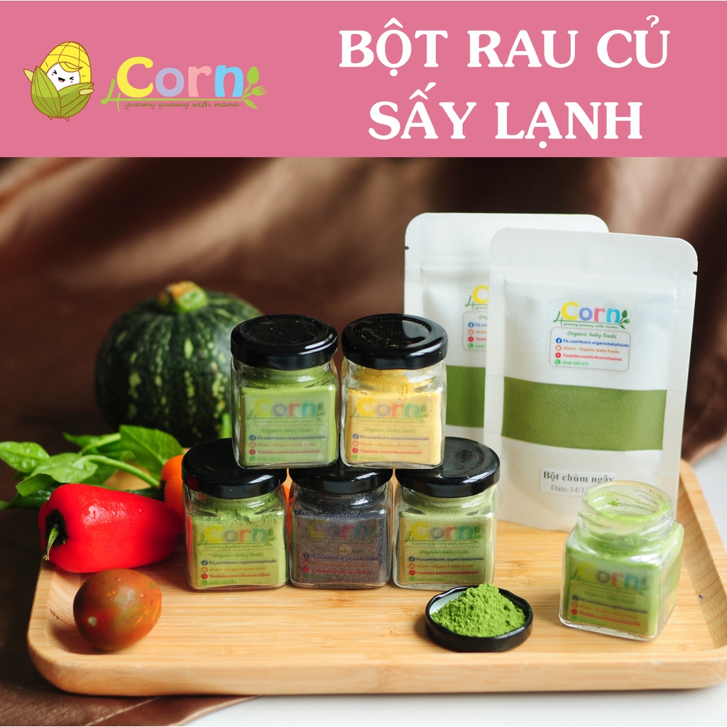 Bột rau củ sấy lạnh (túi zip/hũ 20g) - Cho bé 5m+