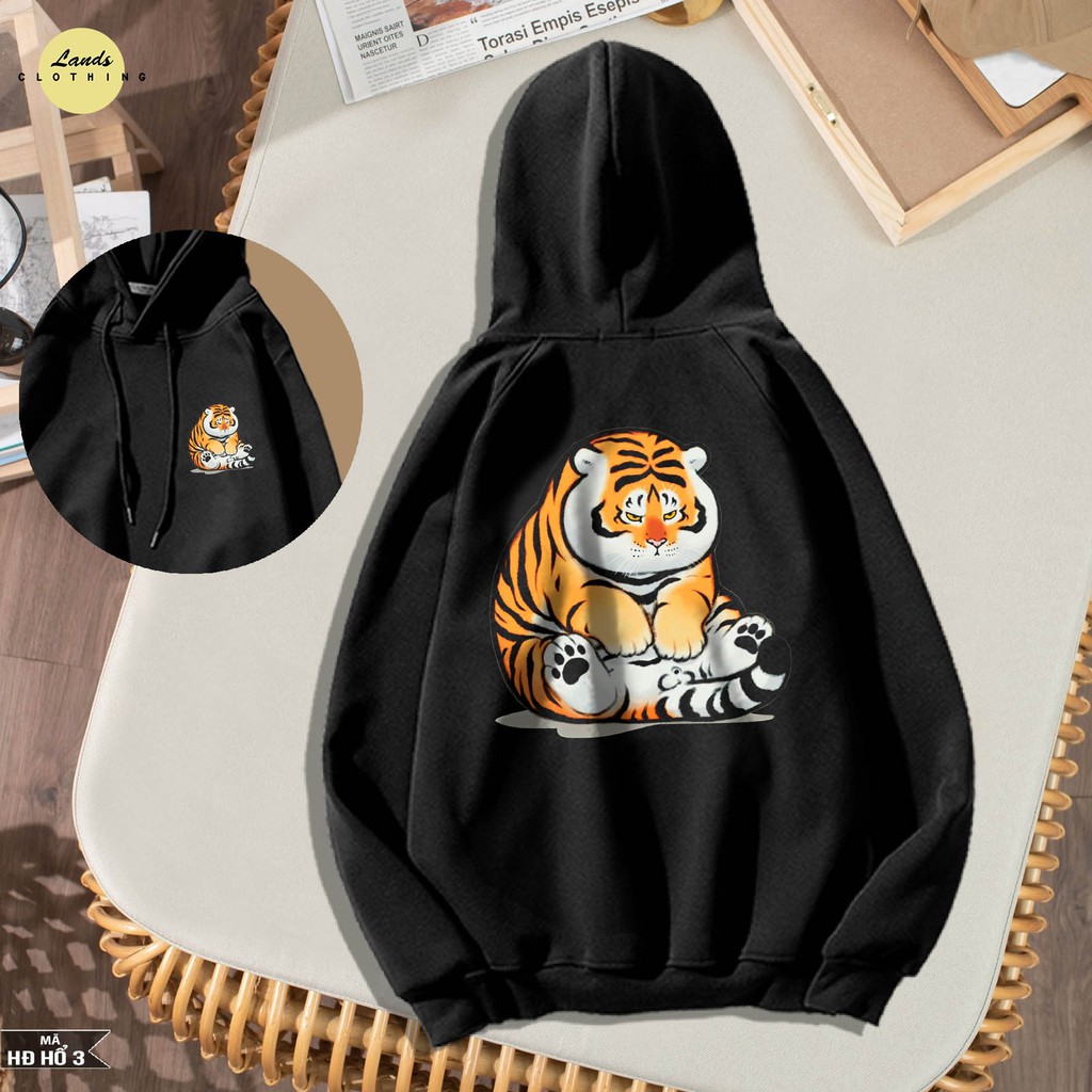 Áo HOODIE HỔ3 CUTE chất nỉ bông 2 lớp cao cấp chống xù mặt ngoài