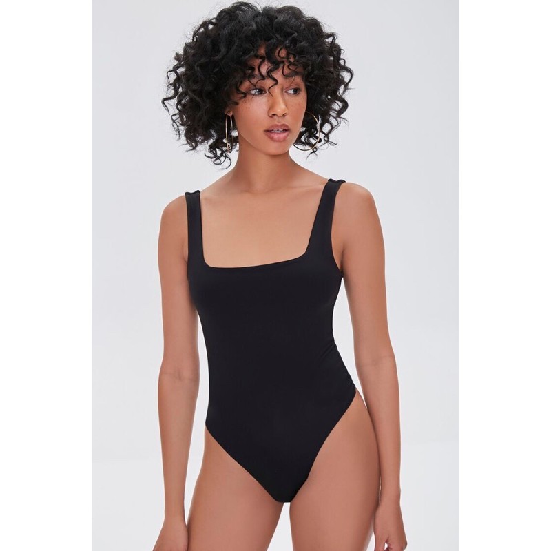 Bodysuit square neck thong F21