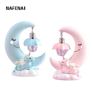 Đèn Ngủ Để Bàn Hình Kỳ Lân/Mặt Trăng/Kỳ Lân Bằng Nhựa Resin Trang Trí Nhà Cửa