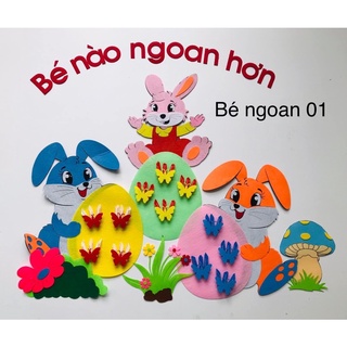 Bảng bé ngoan nỉ 2 lớp