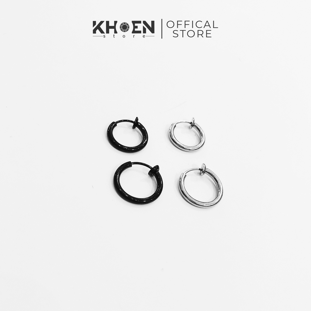 (1 Chiếc) Khuyên tai Tròn cơ bản dạng kẹp (không lỗ xỏ) - Khoen Store