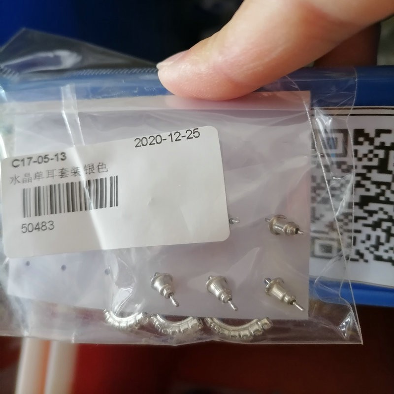 Gmai Set 8 Khuyên Tai Đeo Vành Tai Đính Đá Màu Bạc Xinh Xắn Cho Phụ Nữ