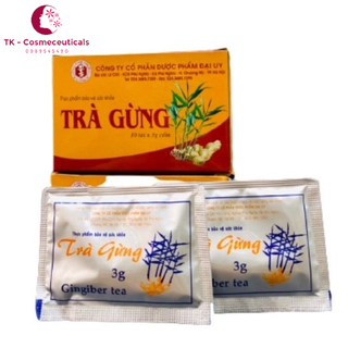 Trà Gừng Đại Uy Làm Ấm Cơ Thể, Giảm Đầy Hơi, Khó Tiêu, Cảm Lạnh, Hạ Huyết Áp - Hộp 10 Gói