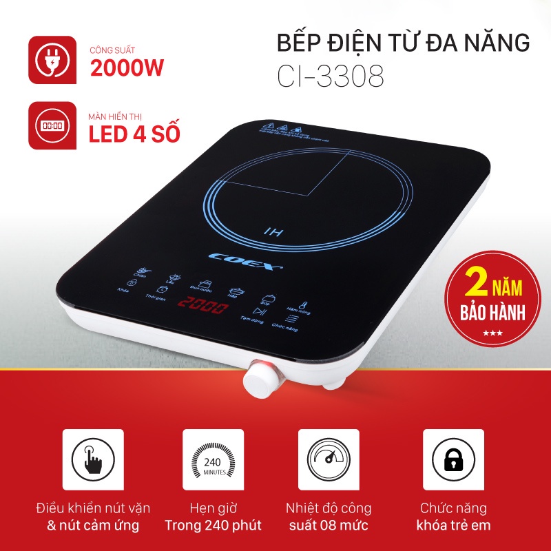 Bếp từ cảm ứng đa năng Coex CI-3308