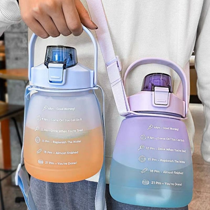 Bình Nước 1400ml Có Vạch Báo Giờ Uống Nước