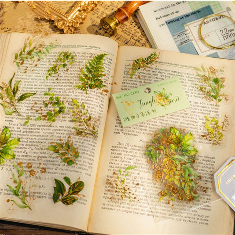 Bộ 30 Sticker Dán Trang Trí Hình Hoa Xinh Xắn|Miếng Dán Trong Suốt Nhiều Màu Sắc Trang Trí Sổ Tay