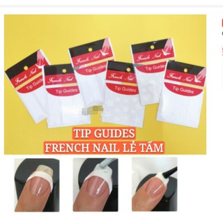 Miếng dán hỗ trợ sơn móng nhanh - dán french đầu móng 24 mẫu