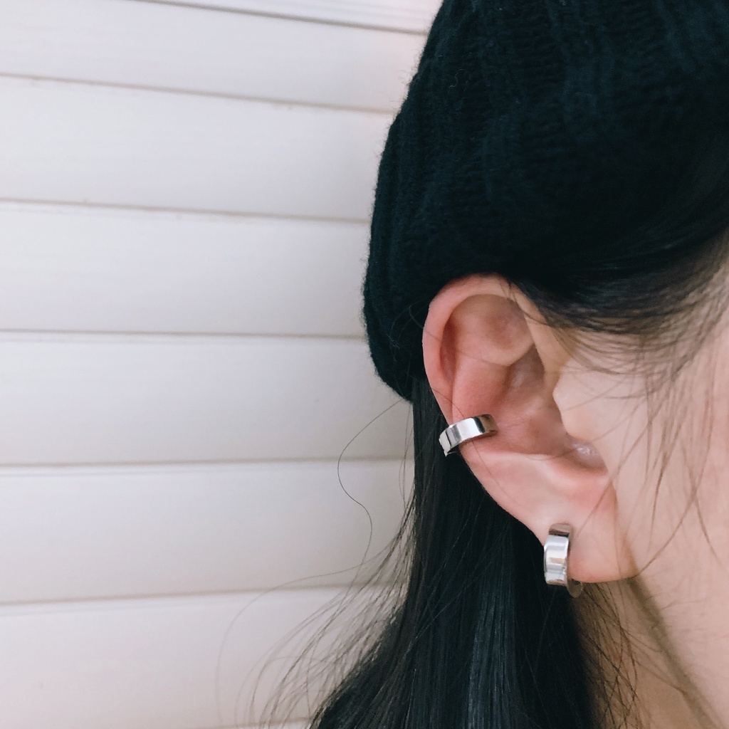 Khuyên Tai Tròn Màu Sắc Đơn Giản Phong Cách Hip Hop Nhật Hàn