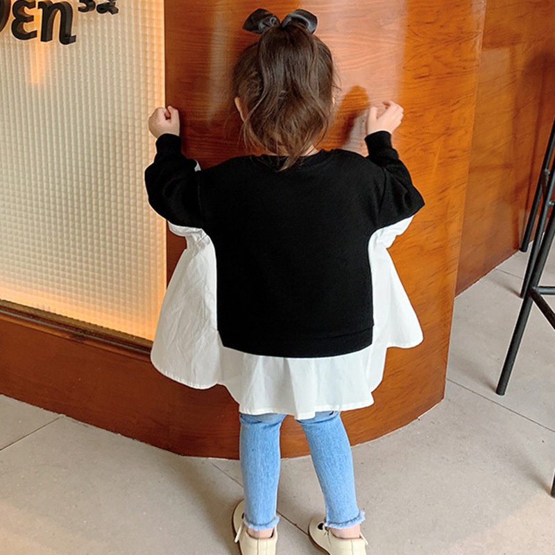 Áo Sơ Mi Cổ Búp Bê Thời Trang Hàn Quốc Cho Bé Gái