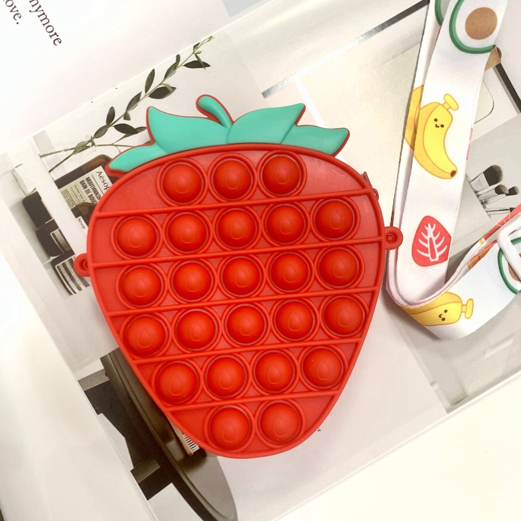 Pop It Túi Đeo Vai Đựng Đồ Chơi Mềm Mại Màu Bánh Macaron/Bánh Macaron/Hamburger/Bánh Ngọt Thời Trang Cao Cấp Cho Nữ