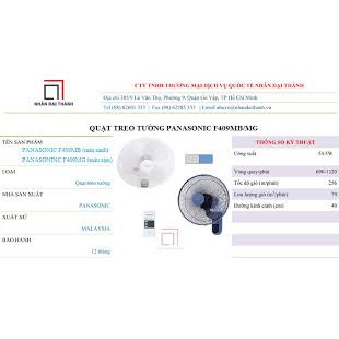 Quạt treo Panasonic F-409MG
