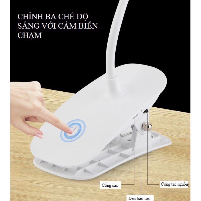 Đèn Bàn Học  Đèn Kẹp Bàn Học Làm Việc 3 Chế Độ Ánh Sáng KHO GIA DỤNG HOÀNG ANH