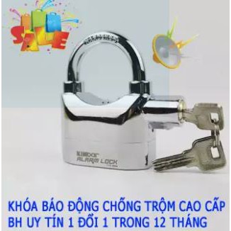 Khóa thông minh chống trộm cao cấp có còi hú báo động - cấu tạo từ thép cao cấp chống cưa, chống cắt