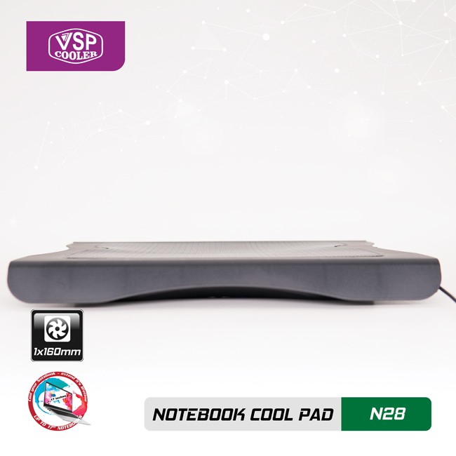 đế tản nhiệt cho máy tính laptop Notebook cool pad N28 1 fan bảo hành 3 tháng