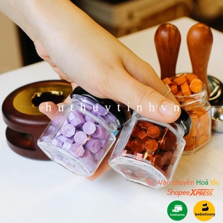 Hũ thủy tinh/ Lọ thủy tinh lục giác đựng gia vị. saffron, mật ong 50ml