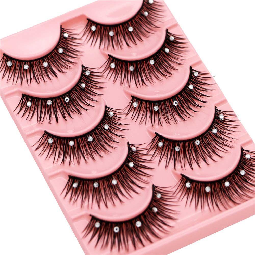 OCEANMAP Lông Mi Giả Sợi Sequin Lấp Lánh Lâu Trôi Trang Điểm Cho Nữ