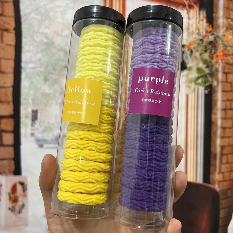 Set 20 Dây Buộc Tóc Cao Su Co Giãn Thiết Kế Đơn Giản Thời Trang Cho Nữ