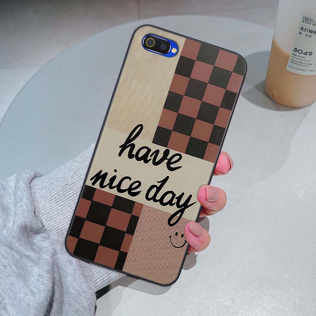 Ốp Realme C1 / C2 caro trái tim cá tính, thời trang siêu đẹp, siêu phong cách