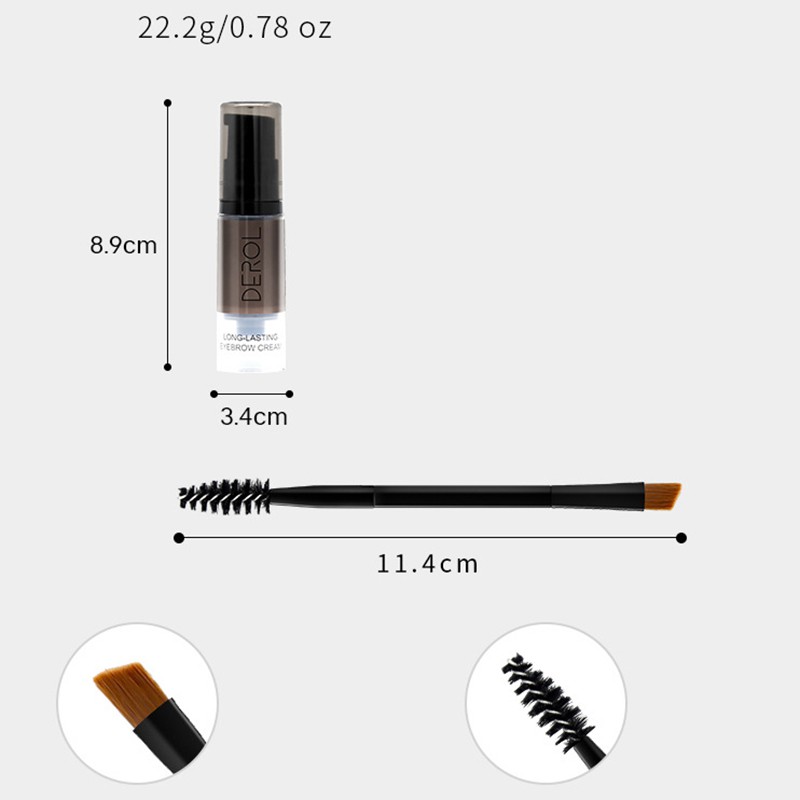 (Hàng Mới Về) Kem Nhuộm Lông Mày Derol Lâu Trôi Chống Thấm Nước Kèm Cọ 01 | BigBuy360 - bigbuy360.vn