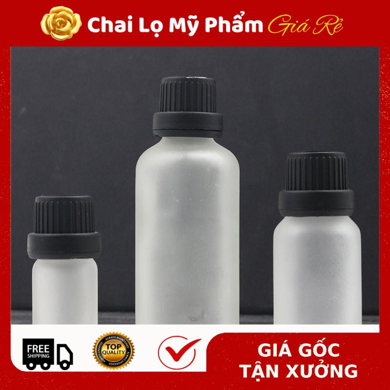 Lọ Chiết Serum Thủy Tinh Phun Mờ Cao Cấp Nắp Vặn Đen, Trắng 50ML, 100ML Dùng Chiết Mỹ Phẩm, Tinh Chất , phụ kiện du lịch