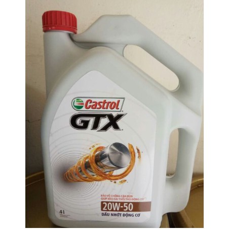 Dầu nhớt ô tô Castrol GTX 20w50 API SL/CF 4 Lít. Cho oto