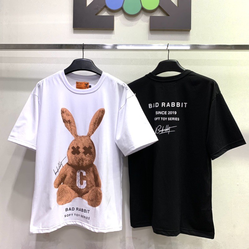 Áo thun BAD thỏ TOY nâu Nam nữ chất cotton | BigBuy360 - bigbuy360.vn