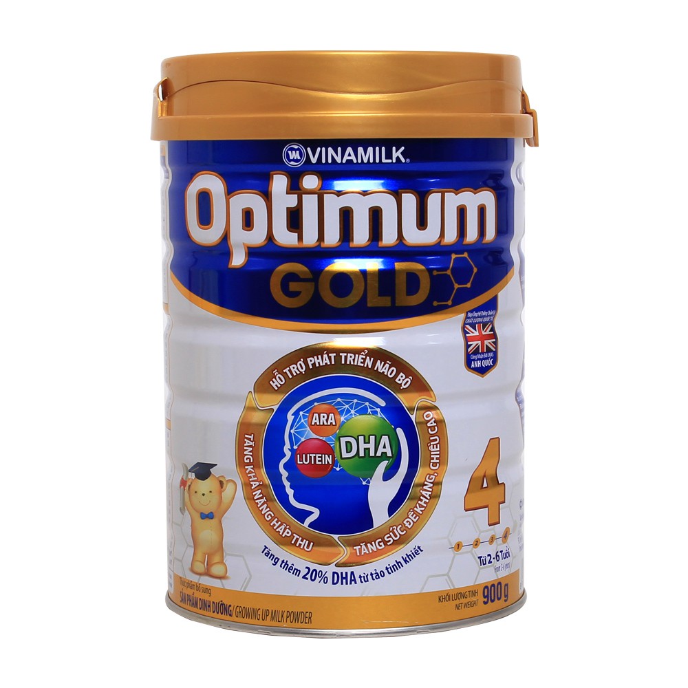 Sữa bột Vinamilk Optimum Gold 4 - 900G ( dành cho trẻ từ 2-6 tuổi )
