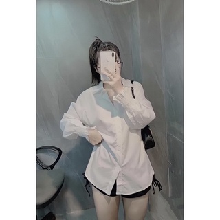❤️ Áo sơ mi nữ tay rộng basic unisex ảnh thật🌹