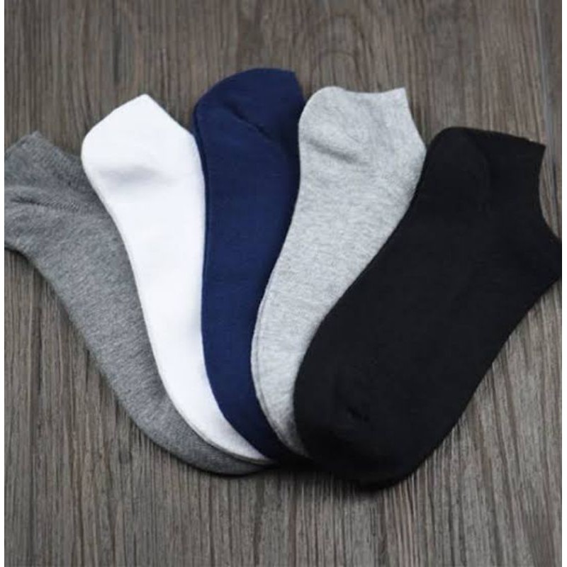 Màu Sắc Color Plain Ankle Socks (1 Dozen)