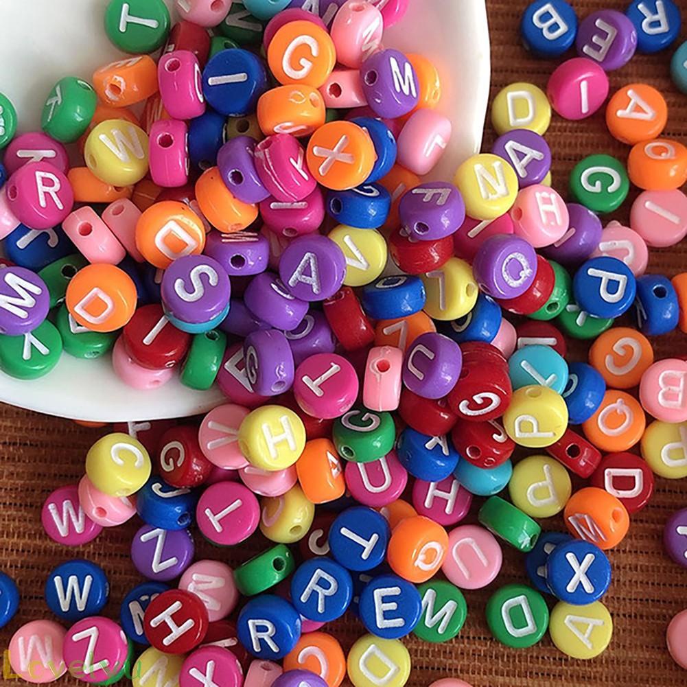 [ FAST SHIPPING ]100X  Mixed Letter Heart Beads Charms DIY Bracelet Necklace For Jewelry Making QiJGUY XDtDcXB