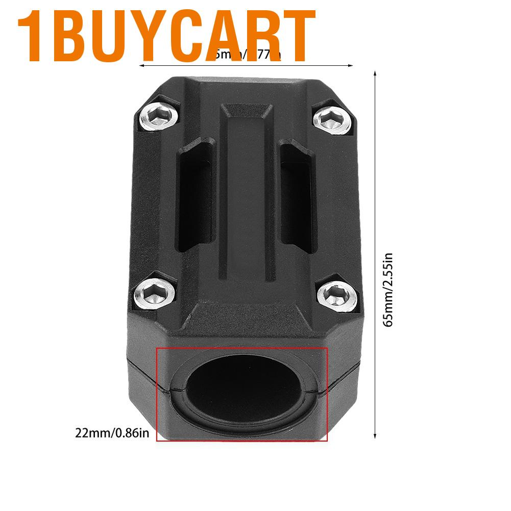1buycart Engine Bumper Block  Wearproof Antiaging Motorbike Guard ABS Universal 1 Pair Black for Decor