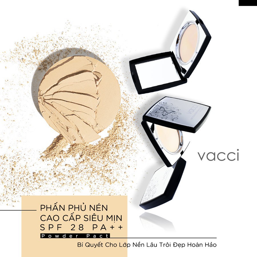Phấn Phủ Nén Siêu Mịn Kiềm Dầu Vacci Powder Pack SPF 28